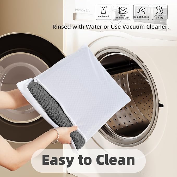 Small Bathroom Rugs, Non Slip Washable Bath Rugs Super Absorbent Bathroom Rug Thin Quick Dry Low Pile Bath Mats, Dark Grey 12"x12"
