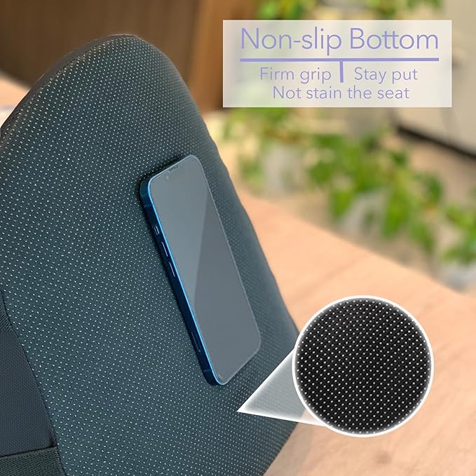 Lumbar Support Pillow for Office Chair - Ergonomic Memory Foam Back Support for Office Chair, Office Chair Back Support Cushion for Back Pain, Ideal Back Support Pillow for Car & Office, Black