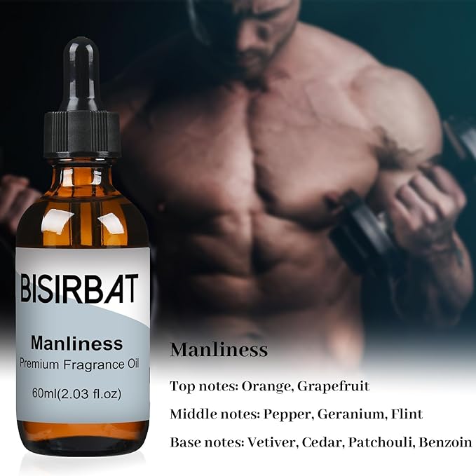 Fragrance Oil Set Gentlemen, Manliness&Colognes - Essential Oils Blend for Home, for Aromatherapy Diffuser Humidifier, Reed Diffuser Oils Refills, Highly Concentrated and Long Lasting - 60mlx2