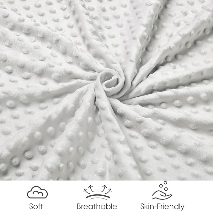 Minky Baby Blanket for Boys Girls Neutral, Soft Lightweight Micro Fleece Blanket with Double Layer, Dotted Backing, Breathable Receiving Blanket for Newborns, 30x40 Inches, Rainbow