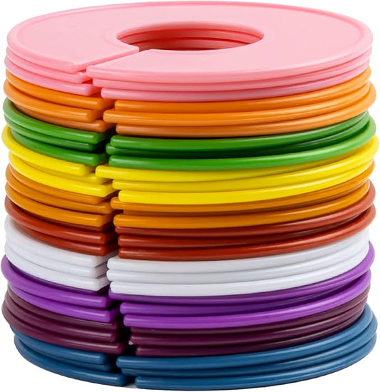 Sukh 30PCS Closet Dividers Clothes Organizers Girl Boy Organizers Clothes Dividers Labels Separators Garment Organizer Hanger Markers Closet Size Dividers 10 Assorted Colors