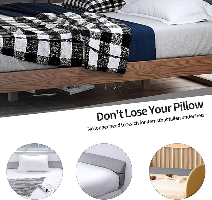 MABOZOO Pillow Wedge for Headboard Gap,Bed Gap Filler Twin Size,Foldable Bed Wedge Pillow for Headboard,Light Grey Bed Wedge Gap Filler,Foam Mattress Gap Filler,39"x6"x6"