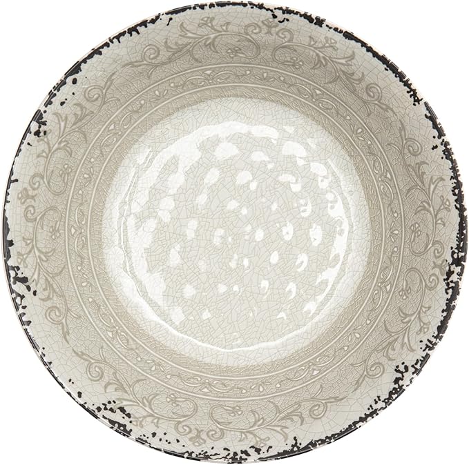 Melamine Dinnerware Sets, Service for 4. Unbreakable Dishes. Scratch Resistant Melamine Ware. Plates and Bowls. Dishwasher Safe Platos De Melamina Baroque Design. Beautifully Packaged Gift Box