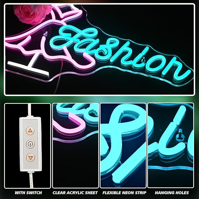 Cloakroom Neon Sign Wall Decor, Neon Signs for Wall Decor, Dimmable for Neon Signs for Cloakroom shower Room Dorm Room Party Decoration Decor Gift