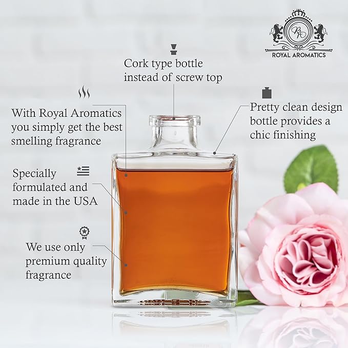 Lavender Princess Reed Diffuser Set by Royal Aromatics - Wonderful Lavender Scent for Spa or Home - Our Diffusers are Filled with Only Premium Fragrance and Essential Oils and are Made in The USA