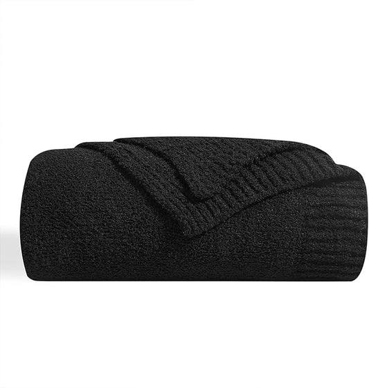 bearberry Super Soft Fluffy Throw Blanket Lightweight Cozy Warm Throw Blankets for Couch Bed Sofa All Season (Black, 40”x50”)