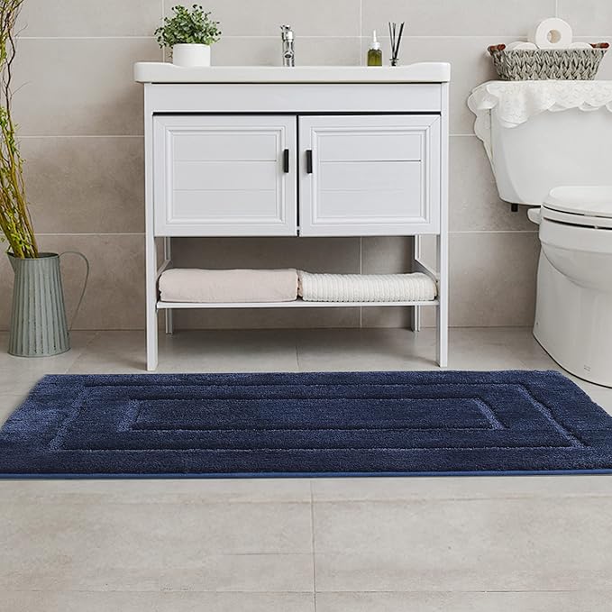 GRANNY SAYS Long Bathroom Rug Mat, Bath Mats Non-Slip, Super Soft and Water Absorbent, Large Bath Rugs, Machine Wash Dry, Bathroom Runner Rugs for Floor, Tub and Shower, 24" x 48"