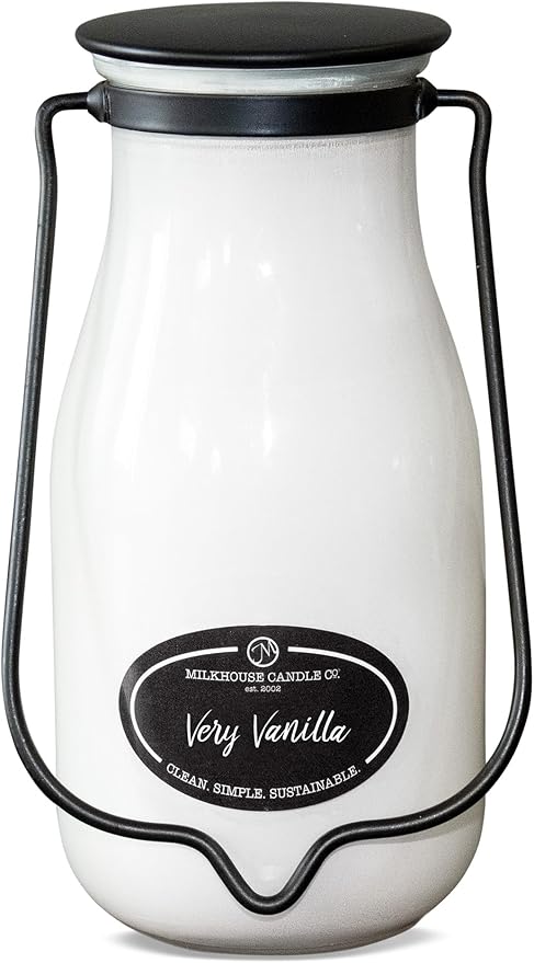 Milkhouse Candle Company - Very Vanilla - Creamery Collection - 14oz Single Cotton Wick Soy Candles with Beeswax - Long Burn Time, Made in The USA - Non Toxic, Premium Scented Candles