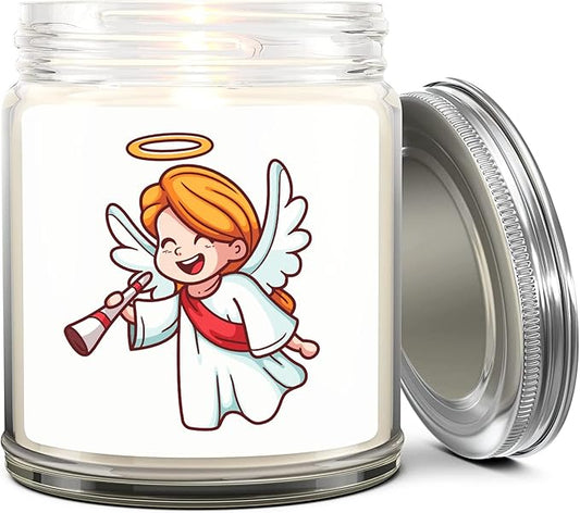 1OAK Lavender Scented Candles - Angel Candle - Angel Gifts for Women Mom - Made in USA