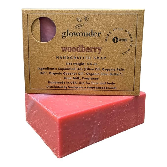 1 Pack - Woodberry- Handmade Organic Bar Soap for Face and Body - Moisturizing, All-Natural, Cruelty-Free - Botanical Ingredients - Shower, Bath, Hand Soaps, Gifts - 4.5 oz