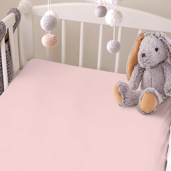 Baby Crib Sheets for Girls,2 Pack 28?x52?x8??Fitted Crib Sheets for Standard Crib and Toddler Mattress Soft Microfiber Baby Sheets for Crib (Floral White)