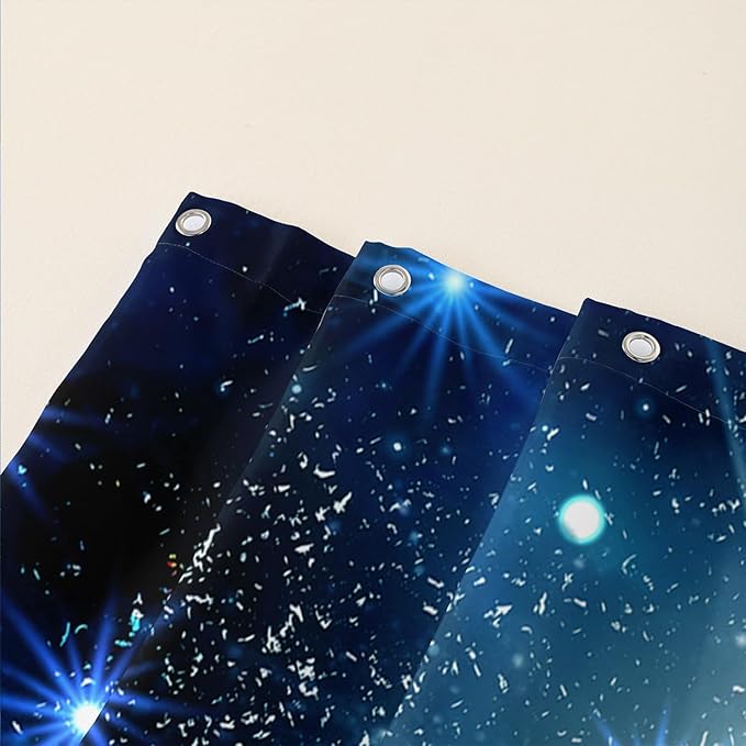 AILONEN 3D Sea Turtle Shower Curtain for Bathroom, Cute Turtle Blue Space Galaxy Bath Curtain,Kids Kawaii Ocean Turtle Decorative Watercolor Curtain with 12 Plastic Hooks for Boys Girls 72" W*78" H