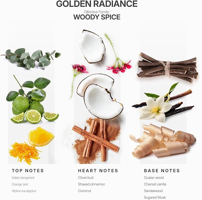 Aromaplan Hotel Scents Golden Radiance 5 Fl Oz (148ml), Home Luxury Aroma & Hotel Fragrance Diffuser Oil- Hotel Diffuser Oil for Aromatherapy- USA Made, Bigger Bottle, Bolder Aroma & Longer Lasting