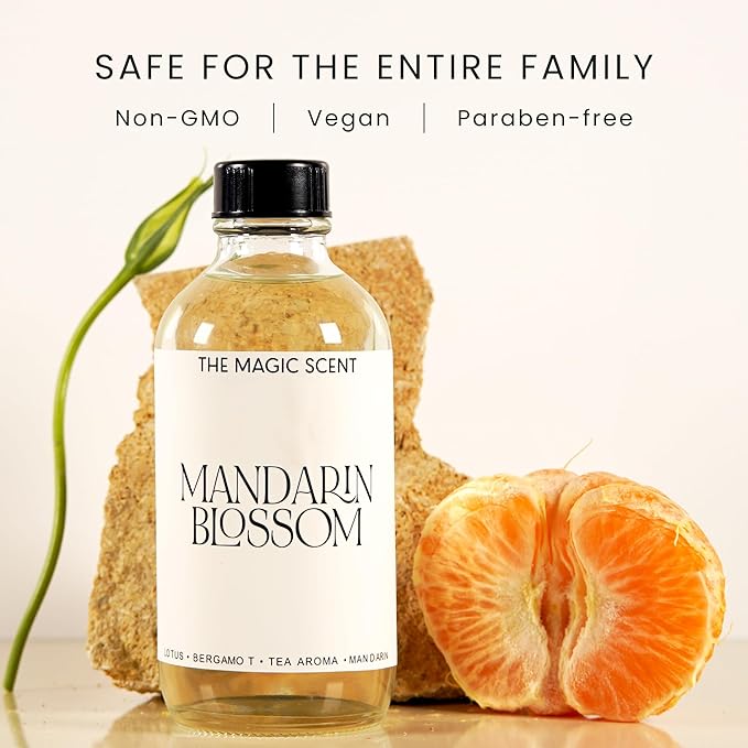 Mandarin Blossom Oils for Diffuser - HVAC, Cold-Air, & Ultrasonic Diffuser Oil Inspired by St. Regis Hotel, Maldives - Essential Oils for Diffusers Aromatherapy - 4 fl oz, 120 mL