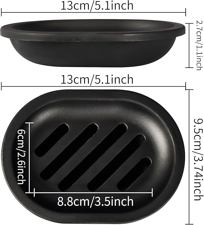 Topsky Soap Dish for Shower, 2pcs Soap Dishes Soap Savers for Bar Soap, Soap Bar Holder Shower with Drip Tray, Plastic Soap Holders with Drain for Kitchen Sink, Easy to Clean, Keeps The Soap Dry