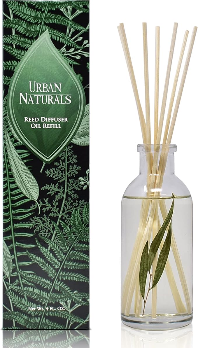 Urban Naturals Bamboo Citrus Reed Diffuser Oil with Sticks Set | A Fresh Citrus Blend with Bamboo, Black Musk & Japanese Cypress | Vegan. Made in The USA