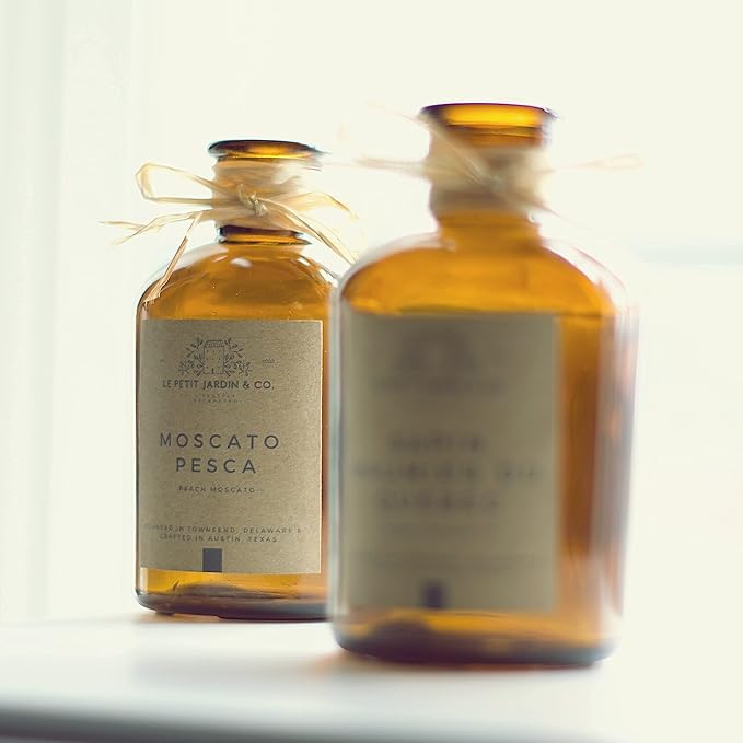 Reed Diffusers - Oil Sticks Diffuser Set with Real Dried Flowers - Reed Diffusers for Home, Bathroom & Office | Air Freshener Fragrance Sticks for Shelf Decor & Gifts by Le Petit Jardin & Co.