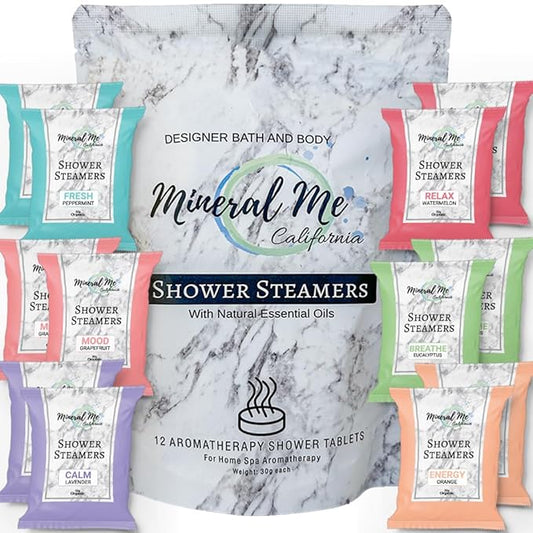Shower Steamers Aromatherapy - Fathers Day Gift for Dad, 12pc Shower Bombs Vapor Tablets w/Organic Essential Oils for Vaporizing Steam Spa, Shower Melts, Selfcare Gifts for Women, Men, Wife, Husband