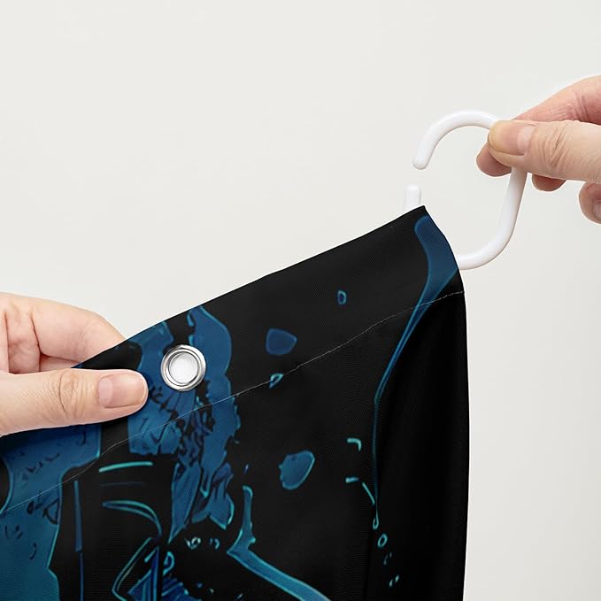 AILONEN Sugar Skull Shower Curtain,Funny Skull Skeleton Design Shower Curtain Set with Hooks for Boys Girls Teens,Skeletons Playing Balls Waterproof Fabric Shower Curtain for Bathroom,72" W*78" H