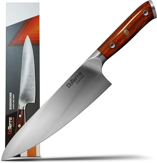 DaTerra Cucina Chef Knife - 8 Inch | Eisenrose - Sharp German Steel - Professional Kitchen Knives