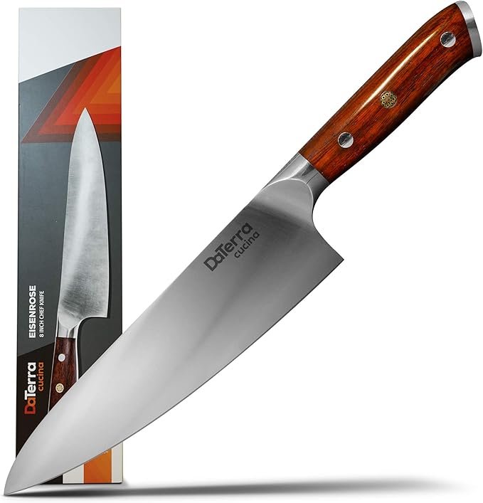 DaTerra Cucina Chef Knife - 8 Inch | Eisenrose - Sharp German Steel - Professional Kitchen Knives