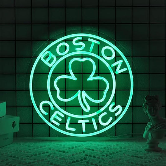 13.8*13.8 Inches Neon Signs for Wall Decor, 9 Levels Dimmable Basketball Led Signs Neon Light Sign for Man Cave, USB Powered Basketball Club Team Night Light for Party Bedroom Home Bar Gamer Room Decor (A)