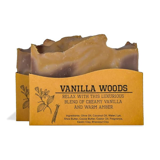 CompassSoap Vanilla Woods | Natural Bar Soap for women | Best Bath Soap Bars for Women with Minimalist & Gentle Lather | Paraben & Phthalate Free Body Soap Bars for Women | 5 oz. Pack of 2