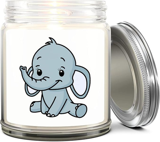 1OAK Lavender Scented Candles - Elephant Candle - Elephant Gifts for Women Adults - Made in USA