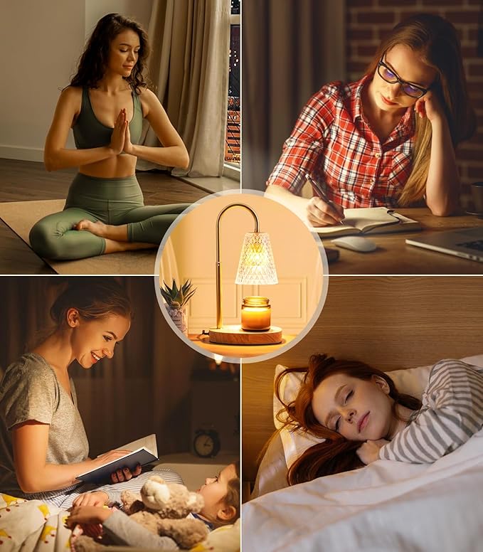 Candle Warmer Lamp with Timer: Adjustable Height Dimmable Warmer Candle Lamps Wax Melt Warmer Candle Warmer Lamp for Home Decor House Warming Gifts New Home