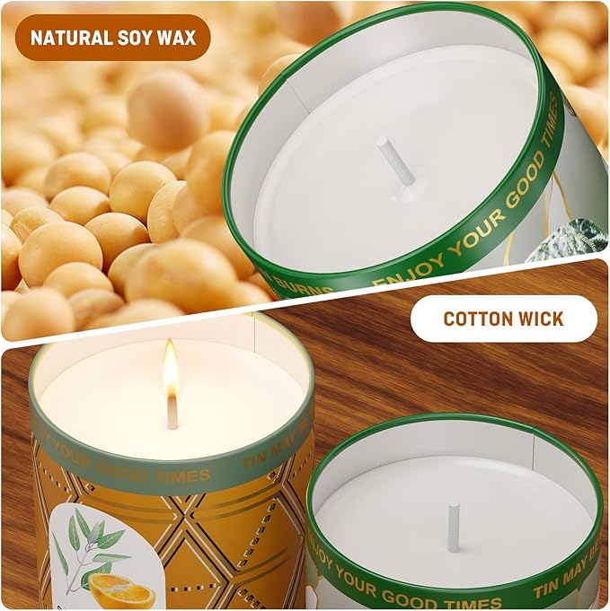 3-Pack Aromatherapy Candle Set - Balsam & Cedar, Sage & Citrus, Coconut & Beach Scented Candles 4.5oz Each | 25+ Hour Relaxing Long-Lasting Burn | Natural Soy Candles for Home, Gifts & Christmas