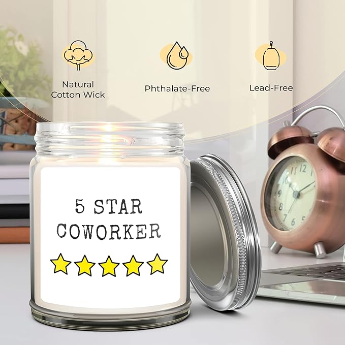 1OAK Vanilla Scented Candle - Coworker & Colleague Gifts - Made in USA