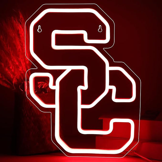 University Neon Signs,College Neon LED Sign,University Football Team Logo Neon,City Name Signs for Man Cave,Room,Dorm Decor for College Students,Signs for Men,Size 13.77 * 10.23in(XD114)