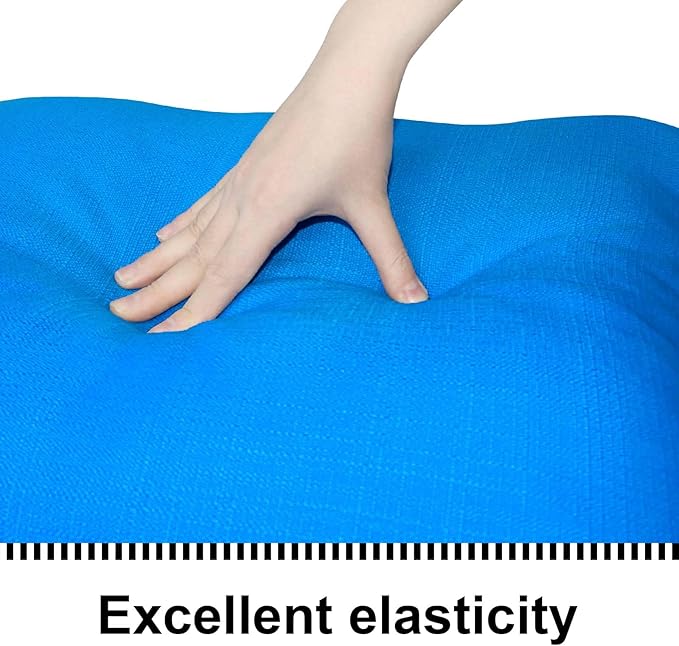 Outdoor Loveseat Cushion Set 44'' x 24'', Outdoor Cushions for Patio Furniture with Fastness Cover, Water Repellent Outdoor Seat Cushion and Couch Back Cushions for Bench, and Swing (Solid Sky Blue)