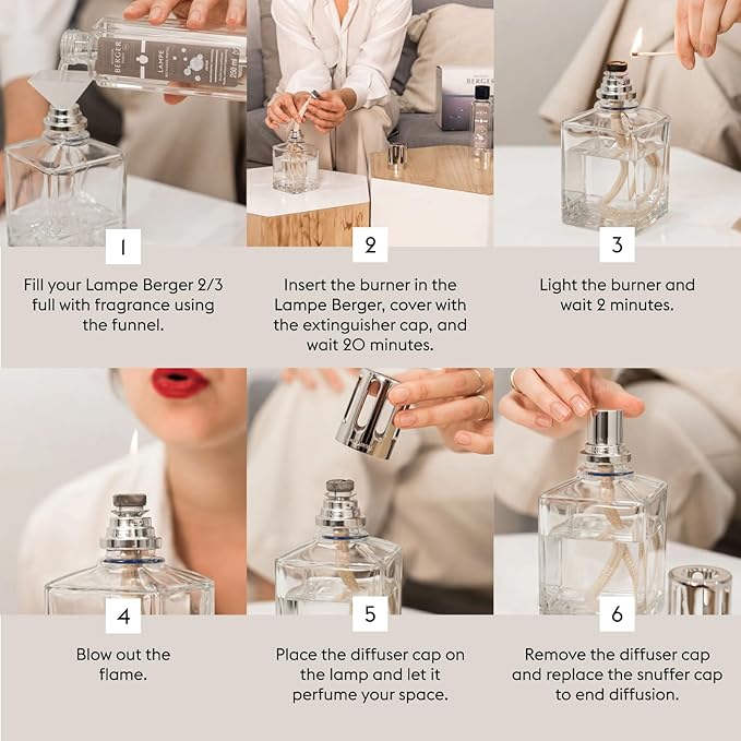 MAISON BERGER Lampe Berger Giftset Ice Cube - Home Fragrance Diffuser - Perfuming - 5.5 x 3 x 3 inches - Made in France - Includes Fragrance Ocean Breeze 8.45 Fluid Onces - 250 milliliters (Animal)