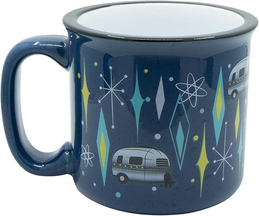 Ceramic Coffee Mug - 15 oz Retro Inspired Camping Mug - for Hot & Cold Drinks - Works as a Tea, Soup, & Coffee Mug - Stylish, Versatile, & Microwaveable Camping Coffee Mugs by Camp Casual