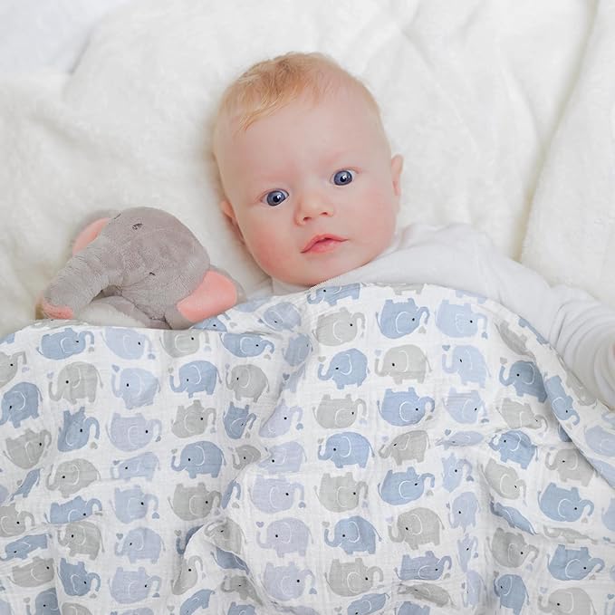 GLLQUEN BABY Muslin Swaddle Blankets for Boys and Girls, 3-Pack Baby Blankets for Girl Boy, Newborn Receiving Blanket, Baby Swaddle Blanket Unisex, Baby Essentials, Registry & Gift