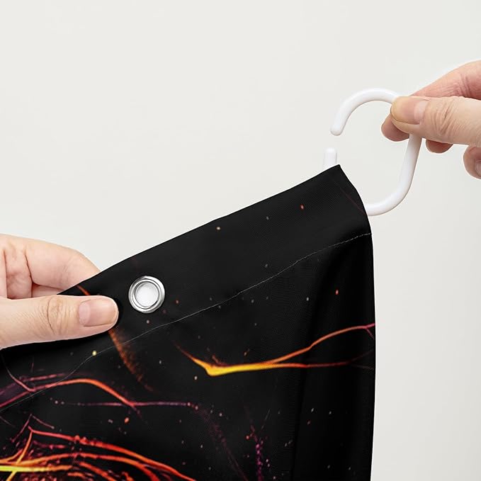 AILONEN Howling Lion Leopard Print Shower Curtain,Cartoon Animal Lion Theme Kids Boys Bath Curtain,Modern Fantasy Colorful Waterproof Decor Shower Curtain, 60" W x 72" H