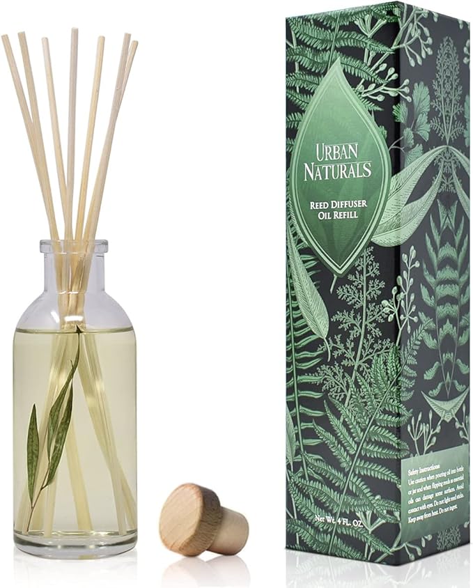 Urban Naturals Bamboo Citrus Reed Diffuser Oil with Sticks Set | A Fresh Citrus Blend with Bamboo, Black Musk & Japanese Cypress | Vegan. Made in The USA