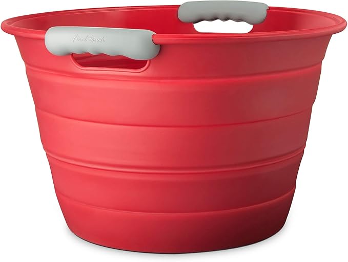 Final Touch Collapsible Silicone Beverage Bin (Red) (IB15-9)