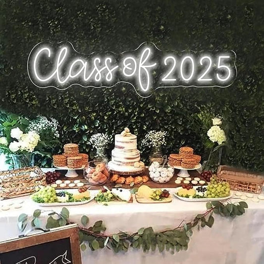 Class Of 2025 Neon Sign, Custom Congrats Grad Party LED Neon Light Sign Prom 2025 Graduation Party Backdrop Decor Welcome Sign,Gift for Graduate