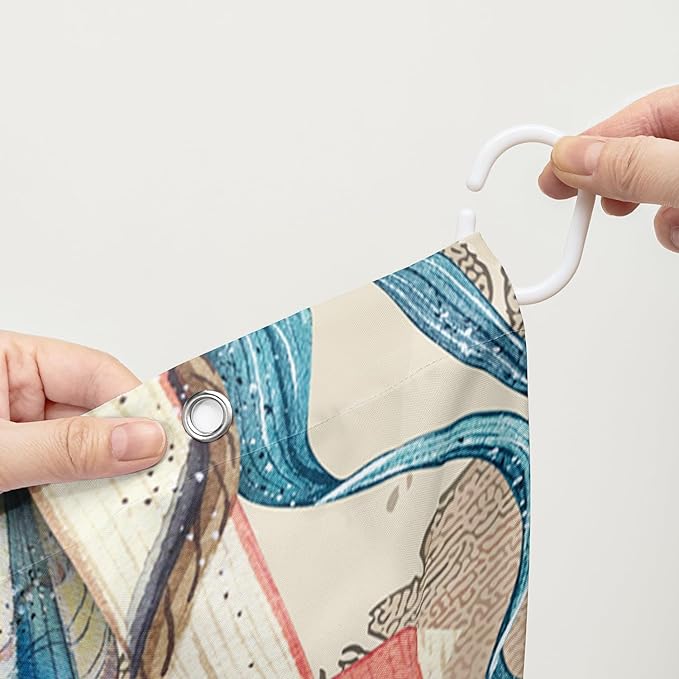 AILONEN Sea Turtle Shower Curtain, Retro World Map Voyage Coast Ocean Bath Curtain,Sea Turtle Bathroom Curtain Decor,Boys Adults Polyester Waterproof 72" W*96" H Shower Curtain (12 Hooks)