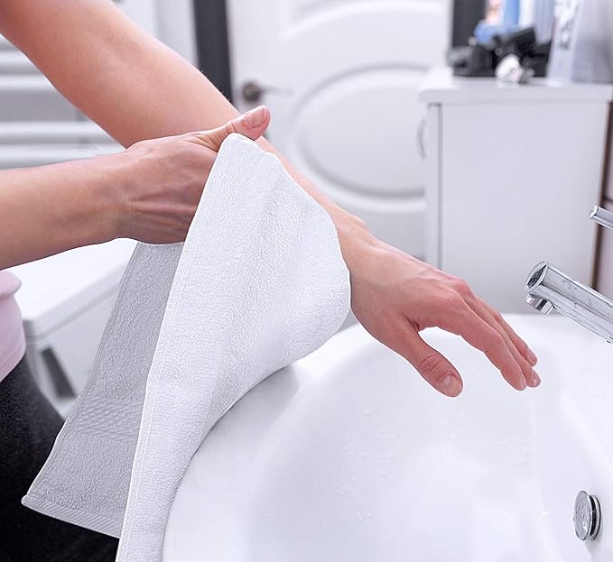 Utopia Towels 72 Pack Premium Hand Towels Set, (16 x 28 inches) 100% Ring Spun Cotton, Ultra Soft and Highly Absorbent 600GSM Towels for Bathroom, Gym, Shower, Hotel, and Spa (White)