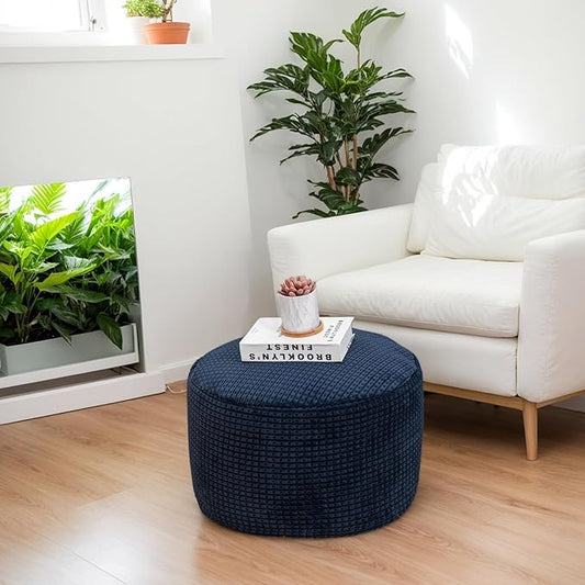 Asuprui Supportive Pouf Ottoman Foot Rest Elevate Your Living Room Decor with Lightweight Pouf Filler Modern Foam Stuffed Poof Perfect to Rest Your Feet 20x12 Inches