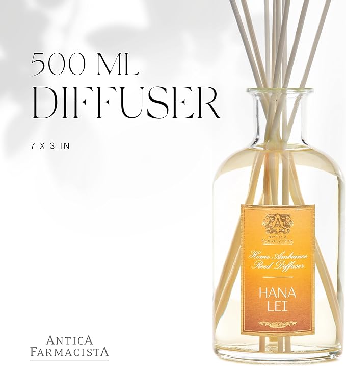 Antica Farmacista Home Ambiance Diffuser, Hana Lei Reed Diffuser, 16.9 Fl Oz
