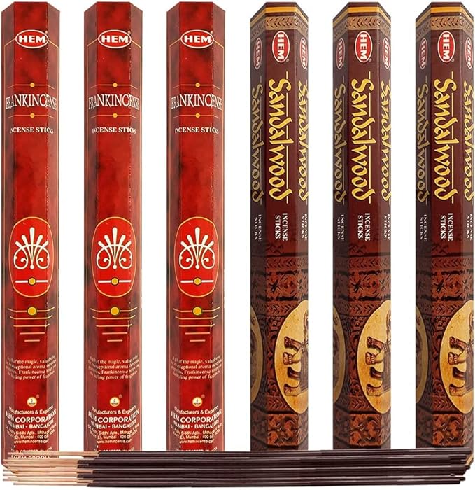 Sandalwood Incense Sticks & Holder Bundle Variety Pack from Hem Trumiri Insense Insence