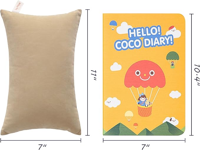 FLXXIE 2 Pack Microfiber Tiny Pillows, 11x7 Inches, Mini Pillows for Sleeping and Traveling, Washable Pillows, Soft Small Pillows Travel Pillows Nap Pillows, Light Taupe