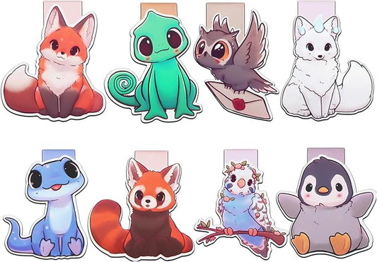 Cute Magnetic Bookmarks, Animals Book Page Markers, Book Marks for Kids Book Lovers Students Teachers Reading