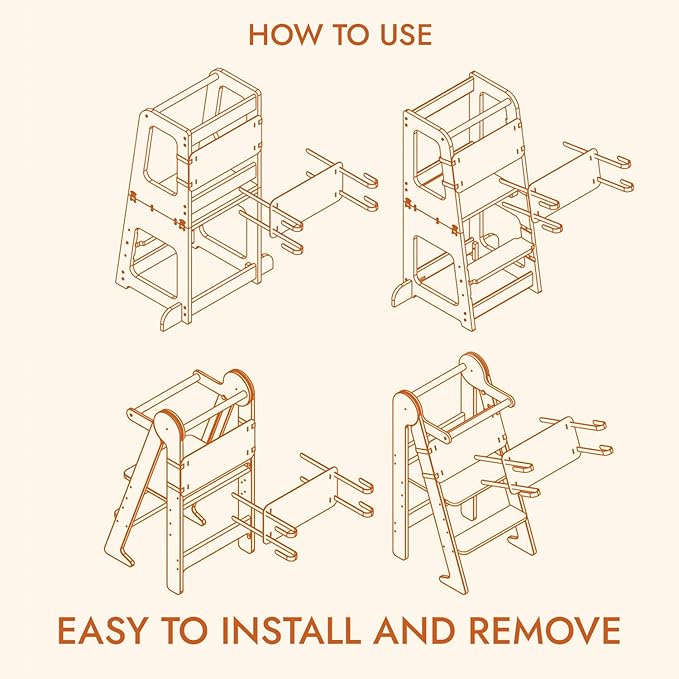 Toddlers Tower Safety Net - Safety Guard for Toddlers Tower - Kitchen Step Tool Toddlers/Kids - Pattern