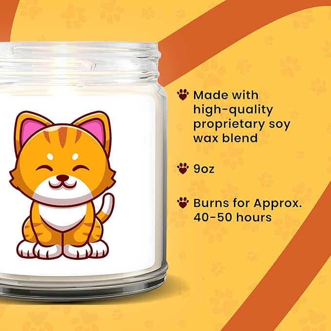 1OAK Lavender Scented Candles - Cat Lady Gifts for Women - Cat Candle - Made in USA