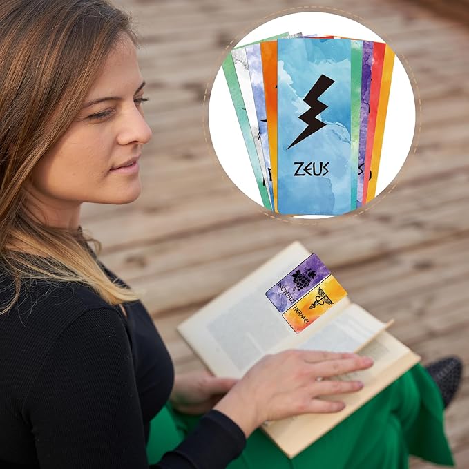 Greek Mythologies Magnetic Bookmark - 28PCS Olympians Gods Magnetic Bookmarks The Gods of Ancient Greece Book Marks Page Magnets Marker Clip for Book Lovers Student Teacher Reading Bookish Gift